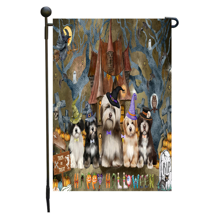 Havanese Dogs Garden Flag: Explore a Variety of Designs, Personalized, Custom, Weather Resistant, Double-Sided, Outdoor Garden Halloween Yard Decor for Dog and Pet Lovers