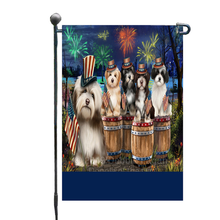 Personalized 4th of July Firework Havanese Dogs Custom Garden Flags GFLG-DOTD-A57948