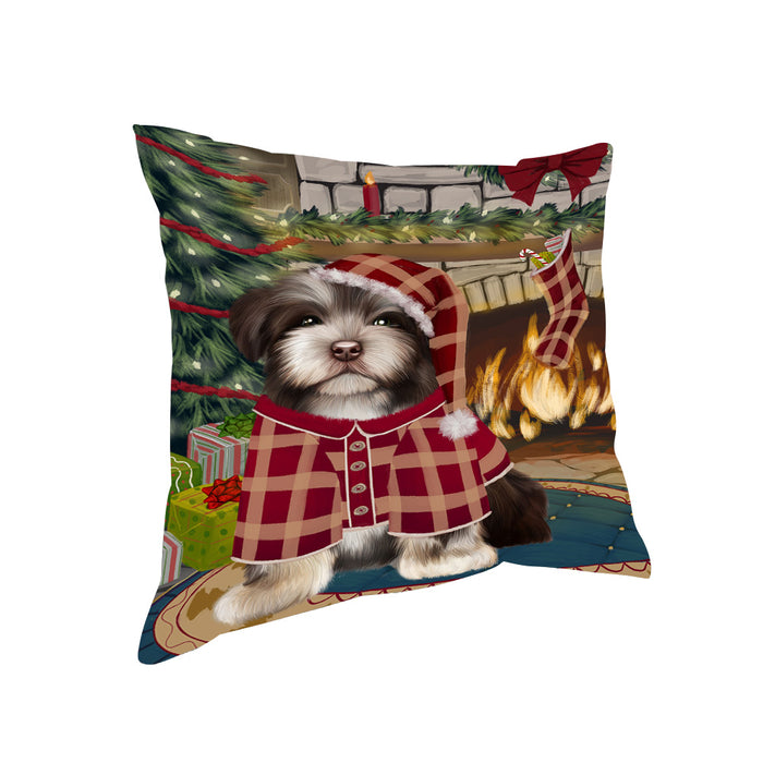 The Stocking was Hung Havanese Dog Pillow PIL70264