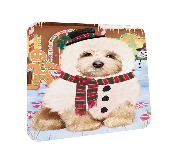Christmas Gingerbread House Candyfest Havanese Dog Coasters Set of 4 CST56319