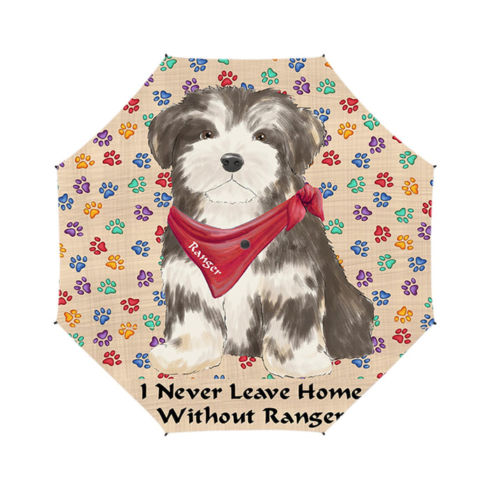 Custom Pet Name Personalized I never Leave Home Havanese Dog Semi-Automatic Foldable Umbrella