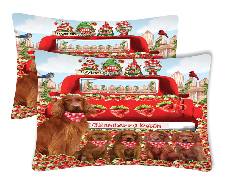 Irish Setter Pillow Case: Explore a Variety of Designs, Custom, Standard Pillowcases Set of 2, Personalized, Halloween Gift for Pet and Dog Lovers