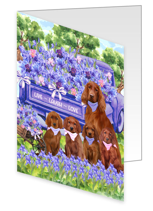 Irish Setter Greeting Cards & Note Cards: Invitation Card with Envelopes Multi Pack, Personalized, Explore a Variety of Designs, Custom, Dog Gift for Pet Lovers