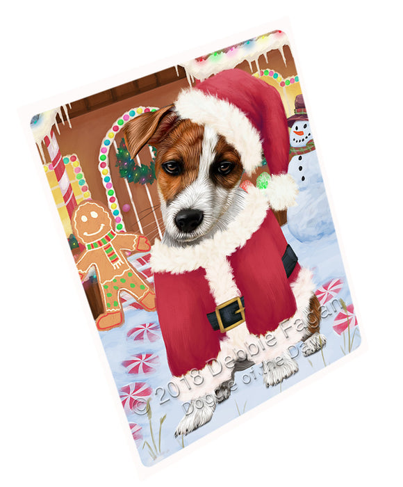Christmas Gingerbread House Candyfest Jack Russell Terrier Dog Large Refrigerator / Dishwasher Magnet RMAG100476
