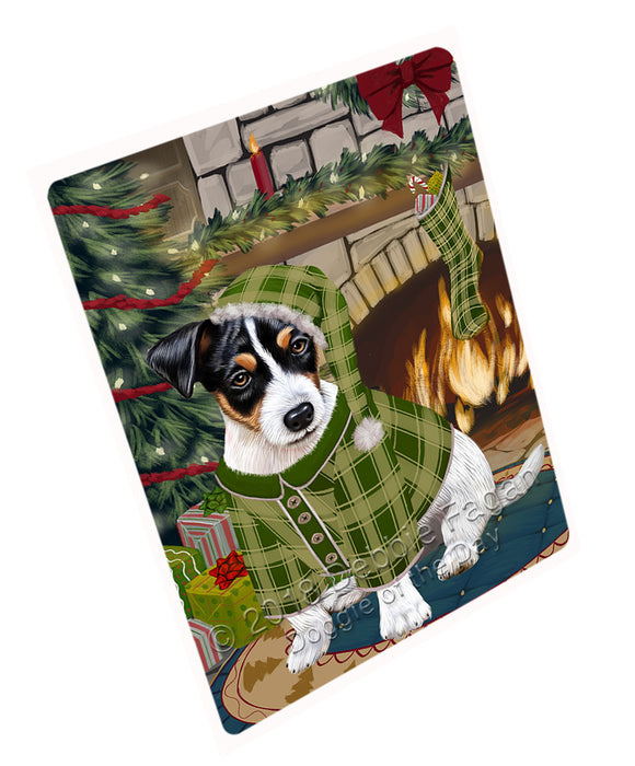 The Stocking was Hung Jack Russell Terrier Dog Large Refrigerator / Dishwasher Magnet RMAG94326