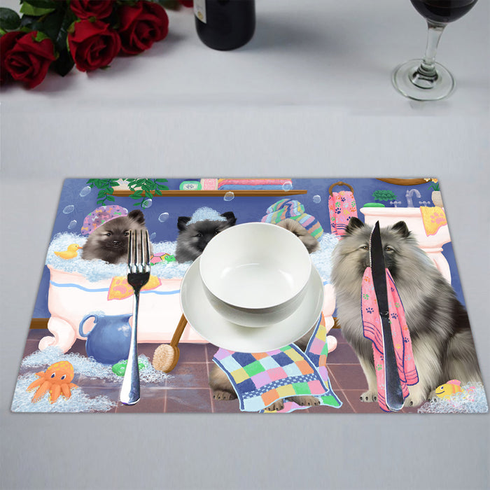 Rub A Dub Dogs In A Tub Keeshond Dogs Placemat