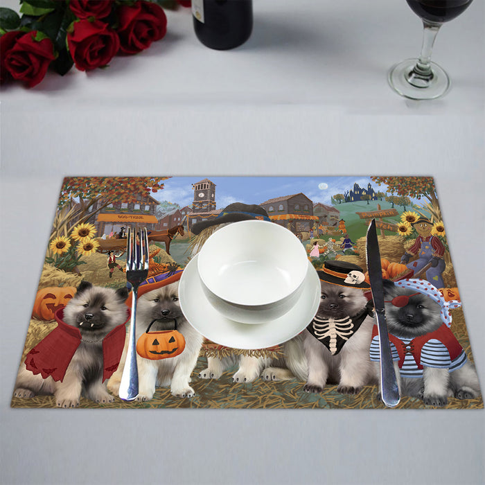 Halloween 'Round Town Keeshond Dogs Placemat