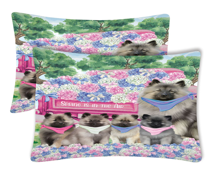 Keeshond Pillow Case, Soft and Breathable Pillowcases Set of 2, Explore a Variety of Designs, Personalized, Custom, Gift for Dog Lovers