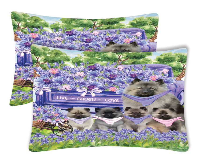 Keeshond Pillow Case with a Variety of Designs, Custom, Personalized, Super Soft Pillowcases Set of 2, Dog and Pet Lovers Gifts