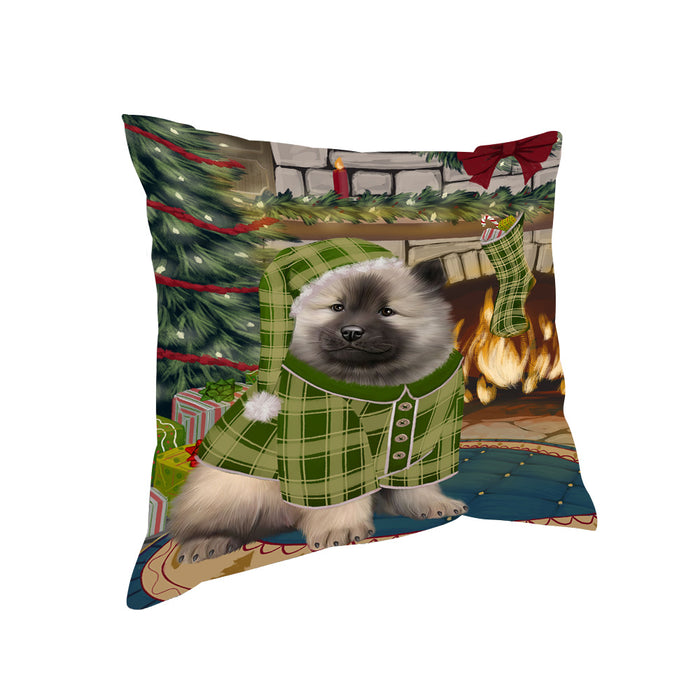 The Stocking was Hung Keeshond Dog Pillow PIL70316
