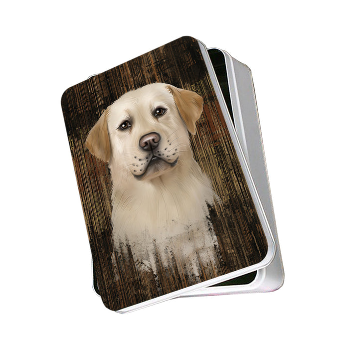 Rustic Labrador Retriever Dog Photo Storage Tin PITN50576