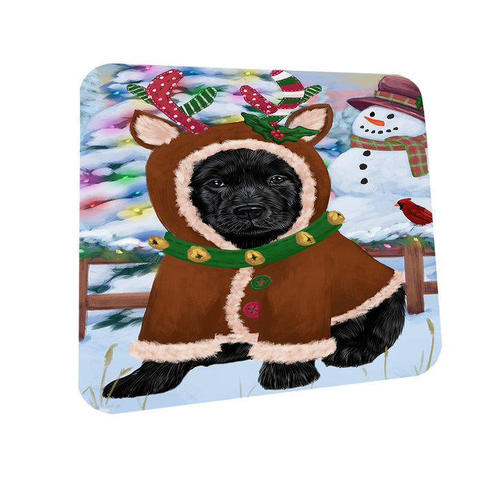 Christmas Gingerbread House Candyfest Labrador Retriever Dog Coasters Set of 4 CST56333