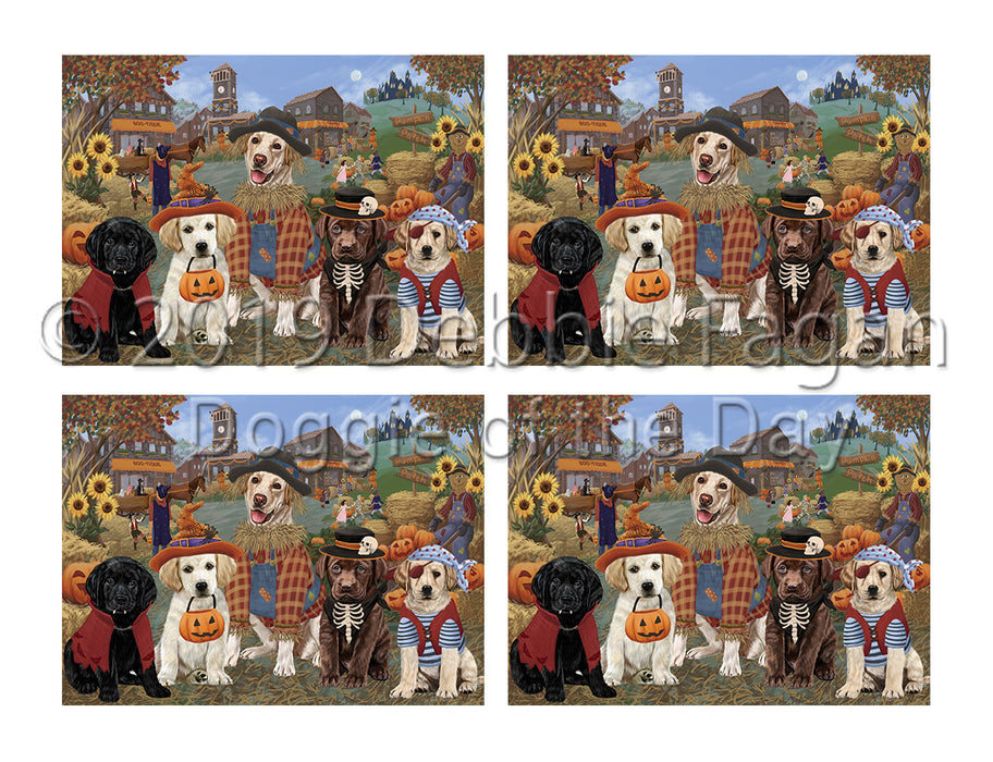 Halloween 'Round Town Labrador Dogs Placemat