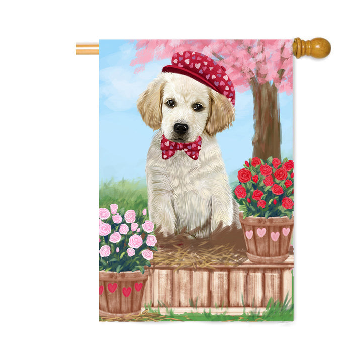 Personalized Rosie 25 Cent Kisses Labradors Dog Custom House Flag FLG64883