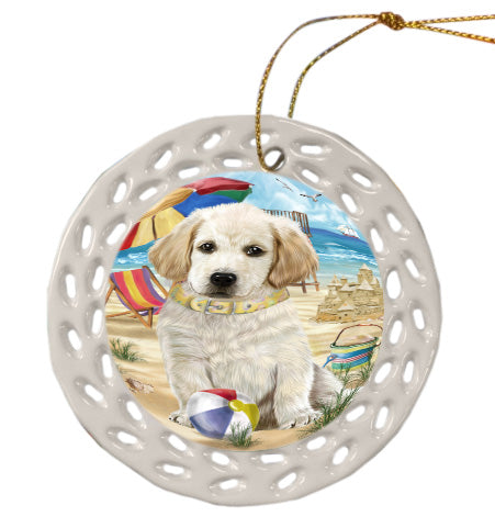 Pet Friendly Beach Labradors Dog Doily Ornament DPOR58568