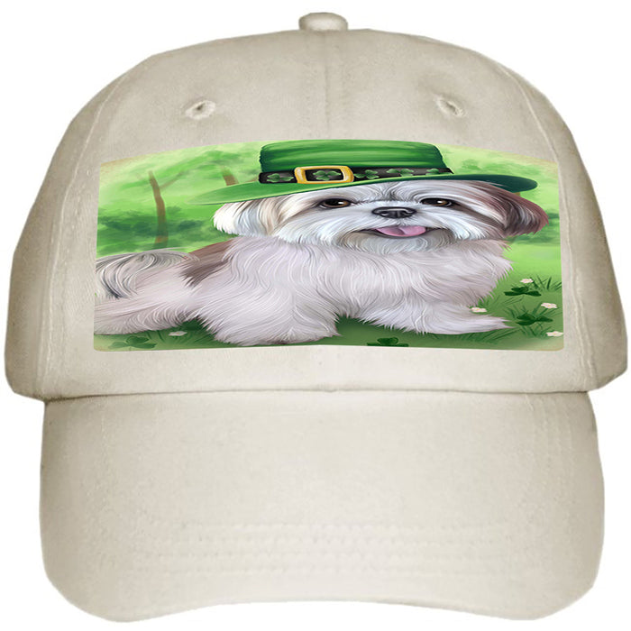 St. Patricks Day Irish Portrait Lhasa Apso Dog Ball Hat Cap HAT50217