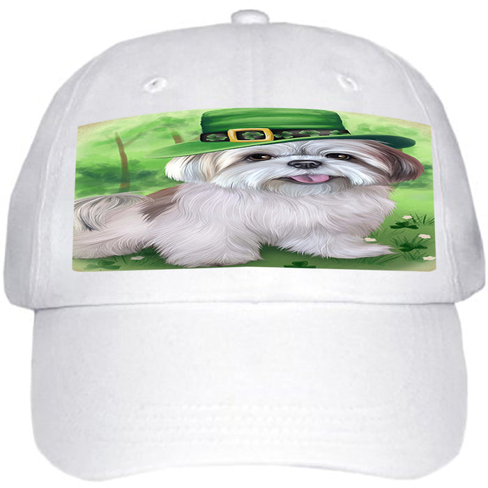 St. Patricks Day Irish Portrait Lhasa Apso Dog Ball Hat Cap HAT50217