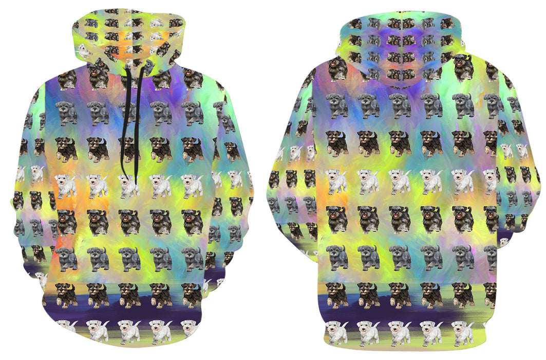 Paradise Wave Miniature Schnauzer Dogs All Over Print Kid's Hoodie
