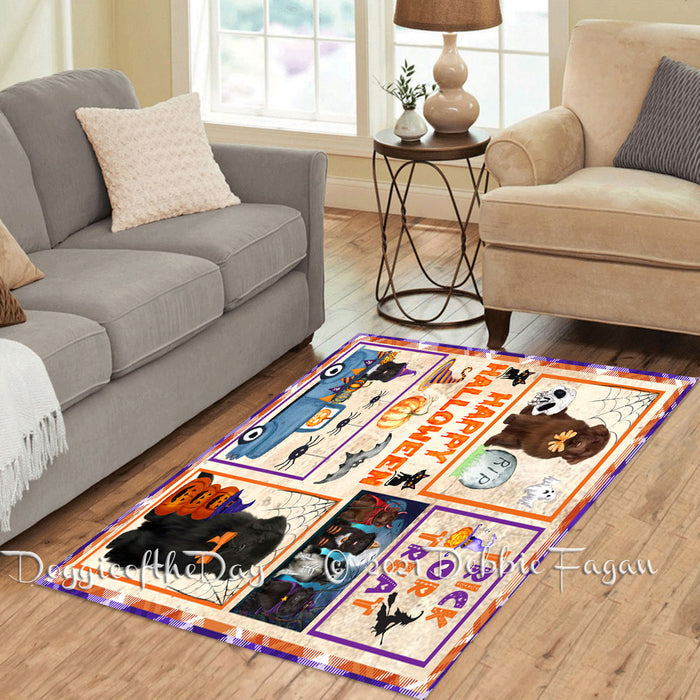 Happy Halloween Trick or Treat Newfoundland Dogs Polyester Living Room Carpet Area Rug ARUG65781