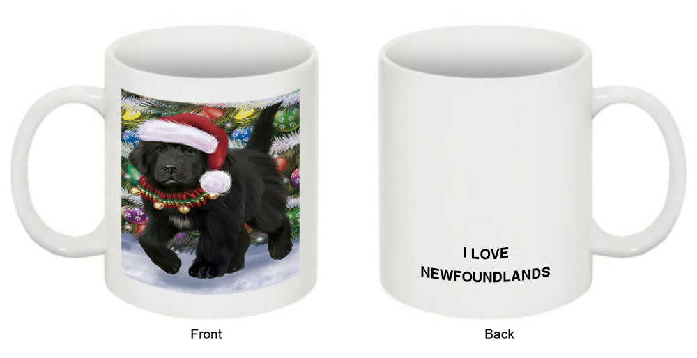 Trotting in the Snow Newfoundland Dog Coffee Mug MUG50849