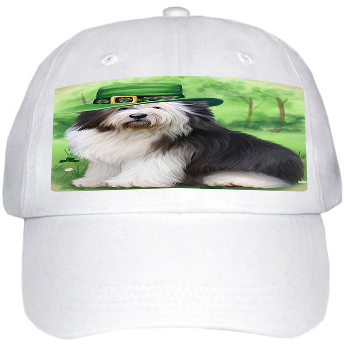 St. Patricks Day Irish Portrait Old English Sheepdog Ball Hat Cap HAT50253