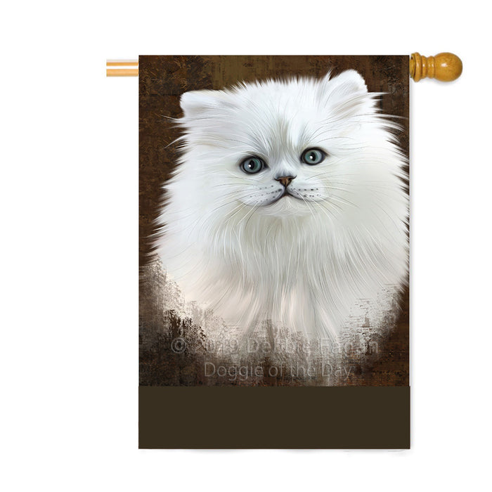 Personalized Rustic Persian Cat Custom House Flag FLG64657