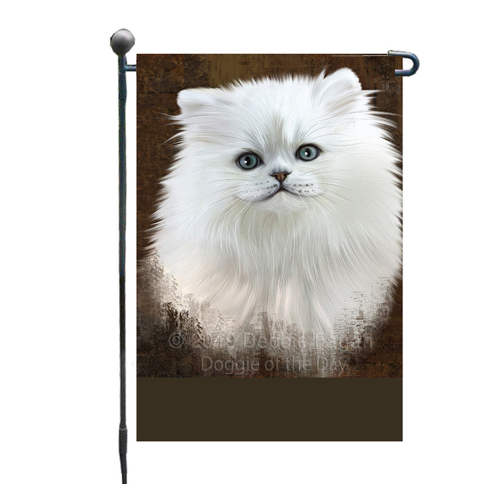 Personalized Rustic Persian Cat Custom Garden Flag GFLG63580