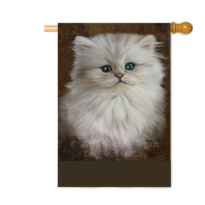 Personalized Rustic Persian Cat Custom House Flag FLG64658