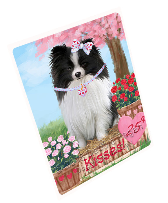 Rosie 25 Cent Kisses Pomeranian Dog Large Refrigerator / Dishwasher Magnet RMAG98190
