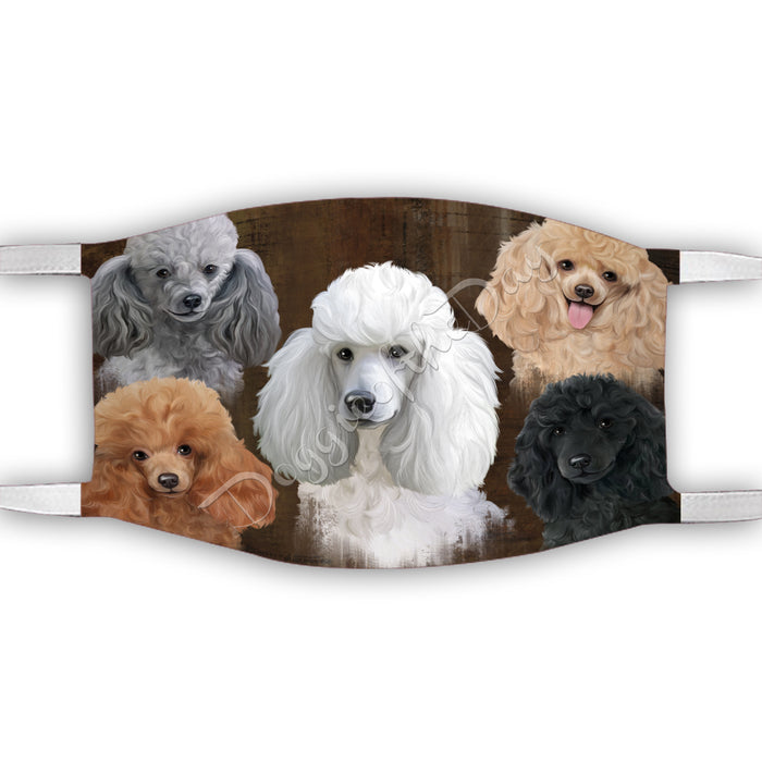Rustic Poodle Dogs Face Mask FM50077