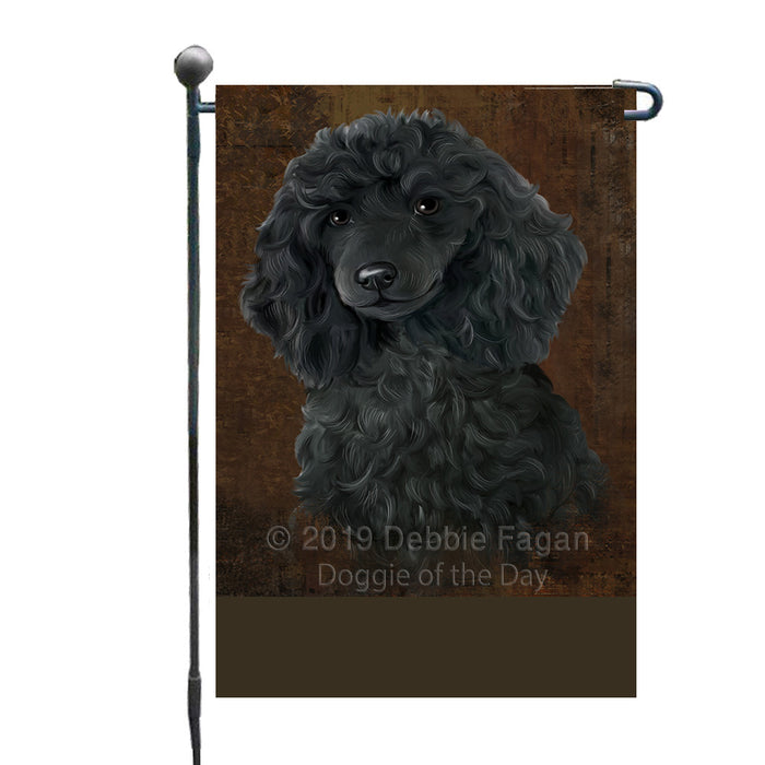 Personalized Rustic Poodle Dog Custom Garden Flag GFLG63595