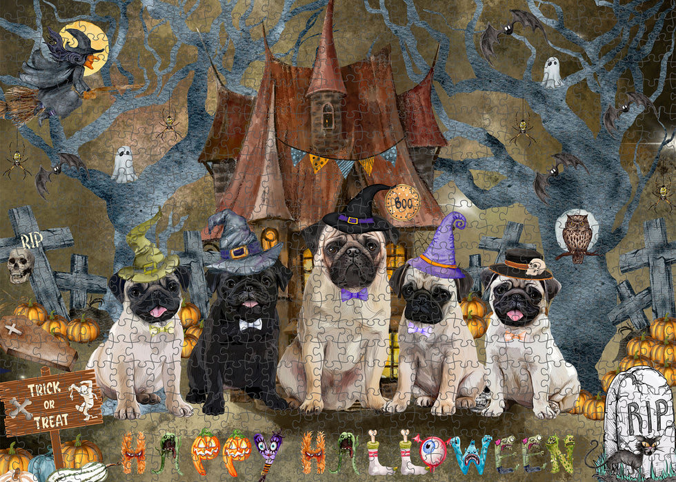 Pug Jigsaw Puzzle, Interlocking Puzzles Games for Adult, Explore a Variety of Designs, Personalized, Custom, Gift for Pet and Dog Lovers