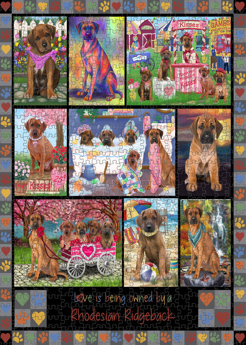 Love is Being Owned Rhodesian Ridgeback Dog Grey Puzzle with Photo Tin PUZL98584