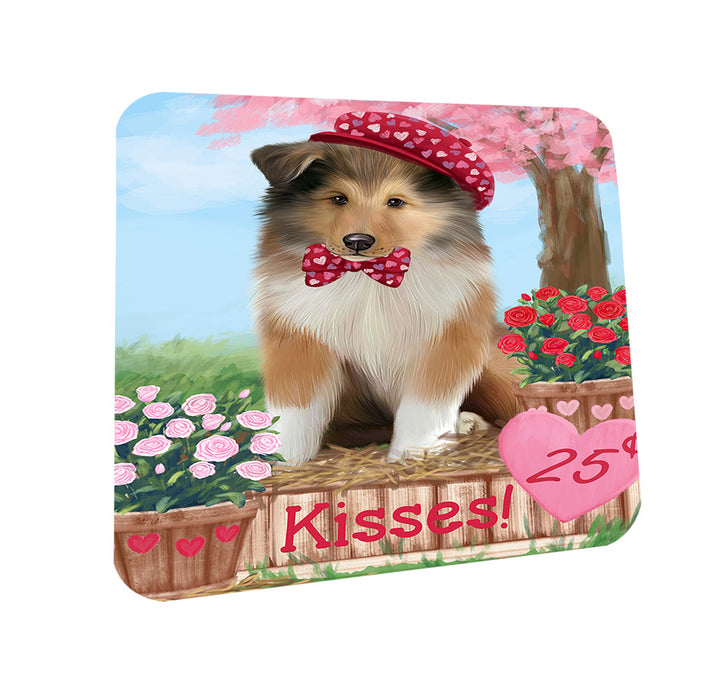 Rosie 25 Cent Kisses Rough Collie Dog Coasters Set of 4 CST55968