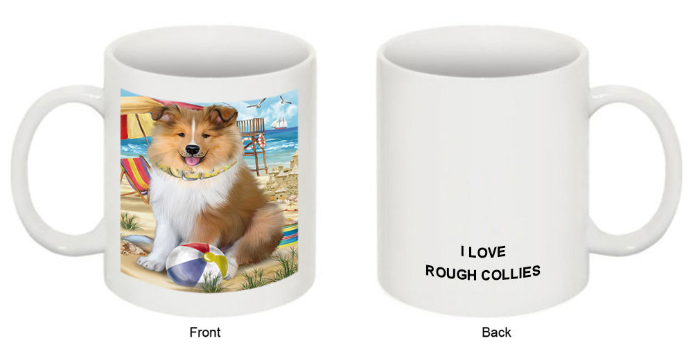 Pet Friendly Beach Rough Collie Dog Coffee Mug MUG49581