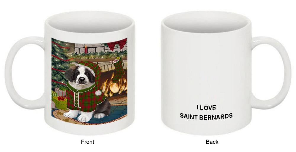 The Stocking was Hung Saint Bernard Dog Coffee Mug MUG50988