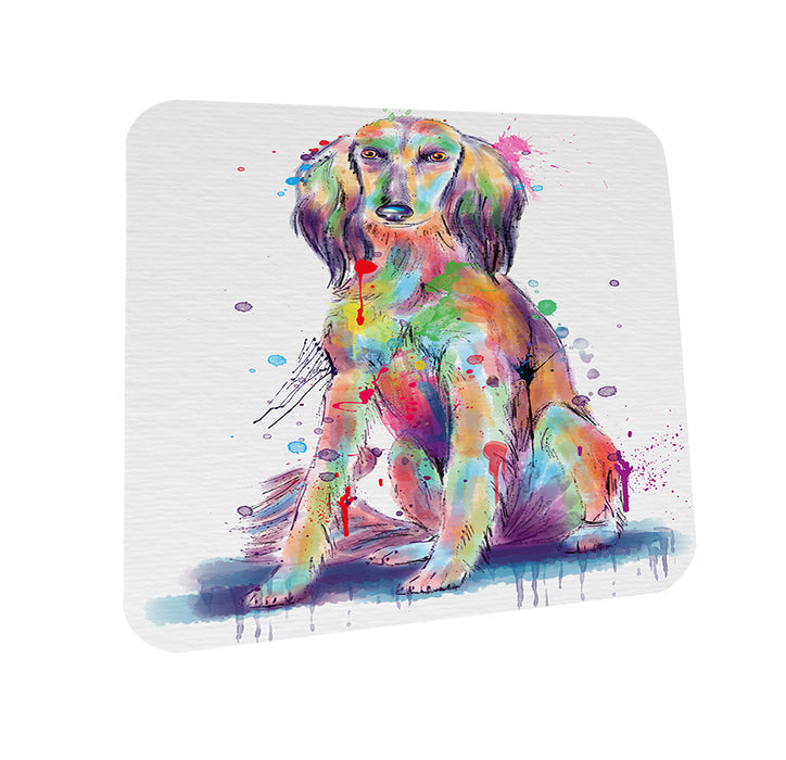 Watercolor Saluki Dog Coasters Set of 4 CST57521