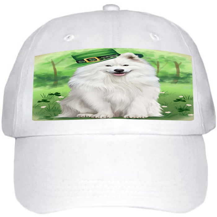 St. Patricks Day Irish Portrait Samoyed Dog Ball Hat Cap HAT51861