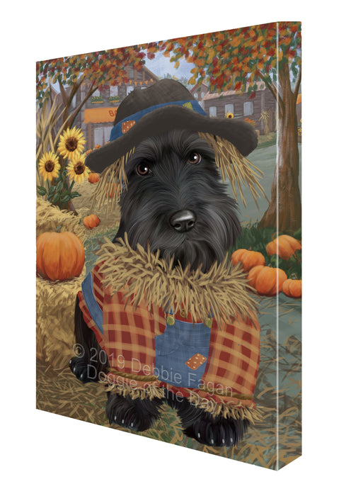 Fall Pumpkin Scarecrow Scottish Terrier Dogs Canvas Print Wall Art Décor CVS144512