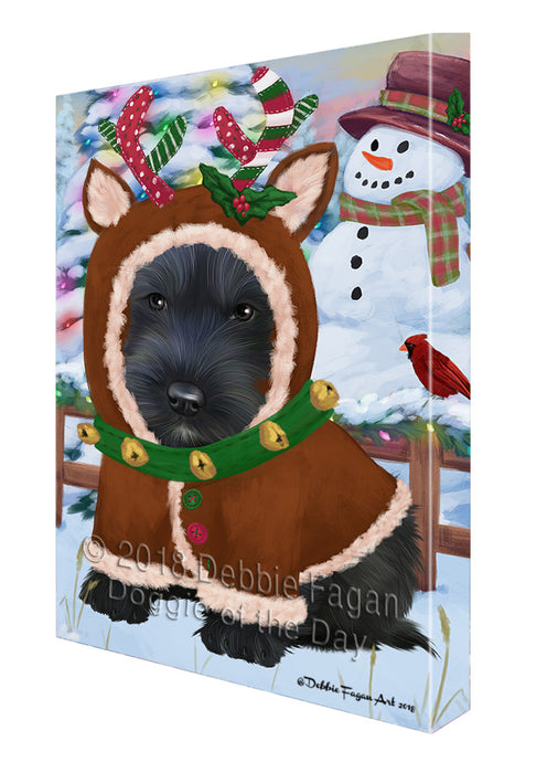 Christmas Gingerbread House Candyfest Scottish Terrier Dog Canvas Print Wall Art Décor CVS131057
