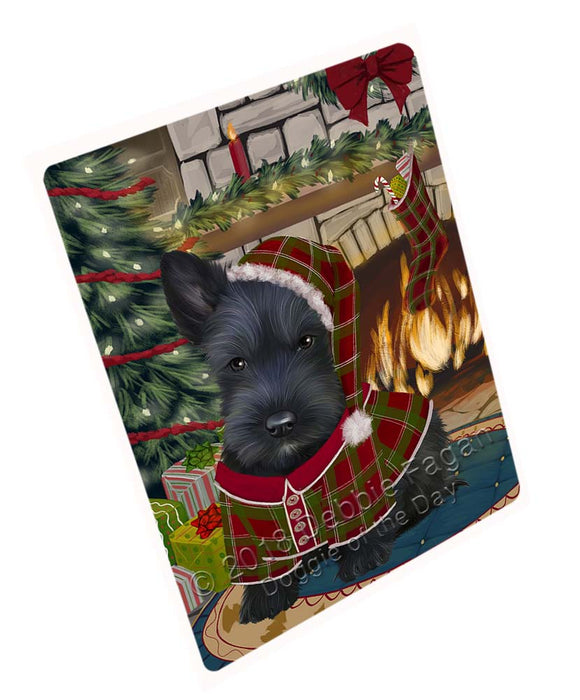 The Stocking was Hung Scottish Terrier Dog Large Refrigerator / Dishwasher Magnet RMAG95898