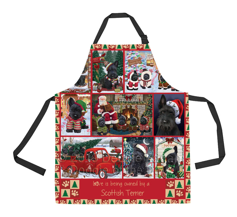 Love is Being Owned Christmas Scottish Terrier Dogs Apron