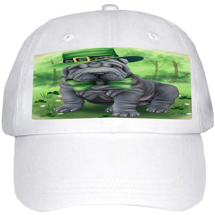 St. Patricks Day Irish Portrait Shar Pei Dog Ball Hat Cap HAT51903
