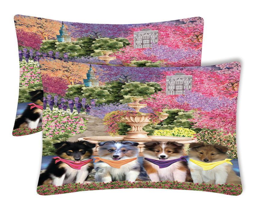 Shetland Sheepdog Pillow Case with a Variety of Designs, Custom, Personalized, Super Soft Pillowcases Set of 2, Dog and Pet Lovers Gifts