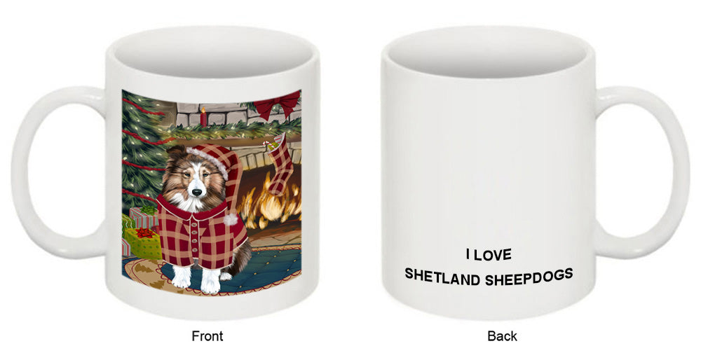 The Stocking was Hung Shetland Sheepdog Coffee Mug MUG51009