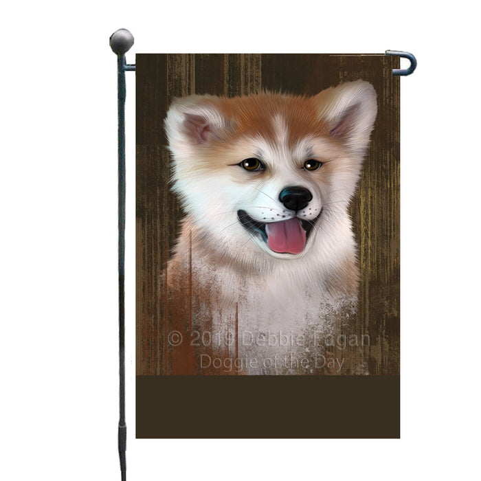 Personalized Rustic Shiba Inu Dog Custom Garden Flag GFLG63631