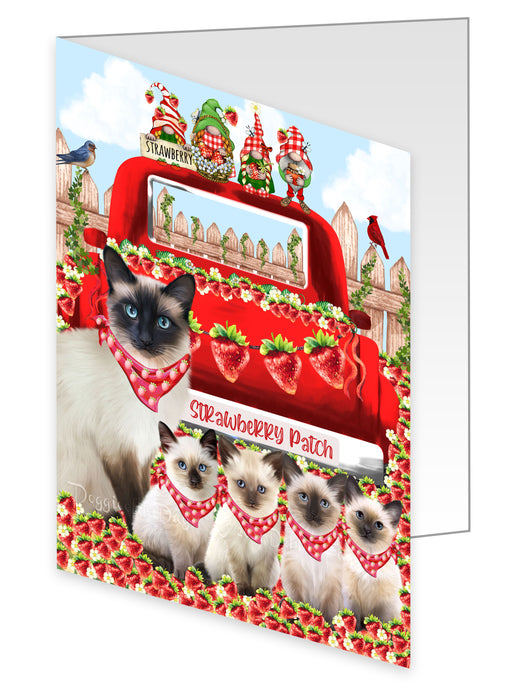 Siamese Cat Greeting Cards & Note Cards: Explore a Variety of Designs, Custom, Personalized, Halloween Invitation Card with Envelopes, Gifts for Cats Lovers