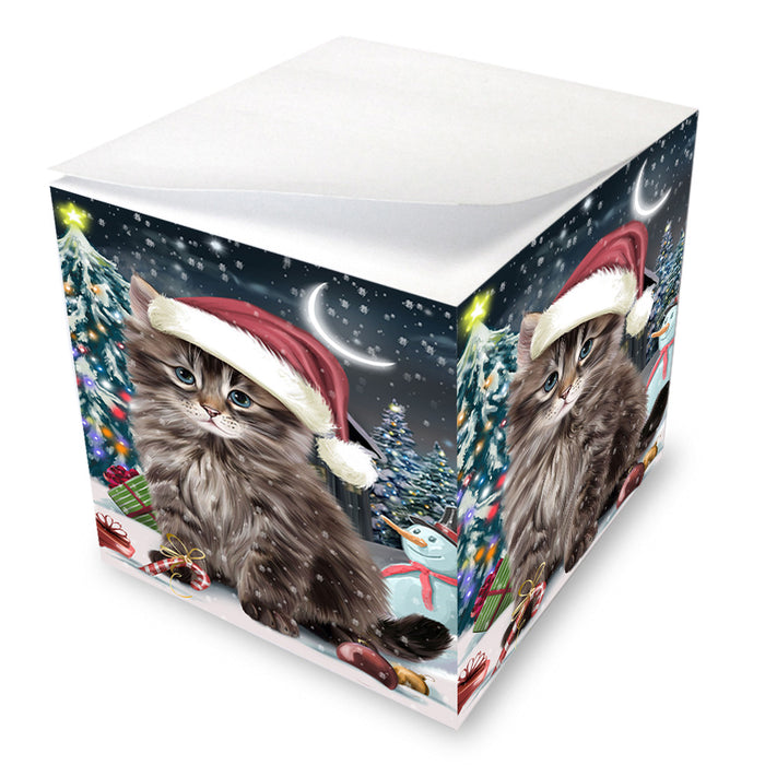 Have a Holly Jolly Christmas Happy Holidays Siberian Cat Note Cube NOC55895
