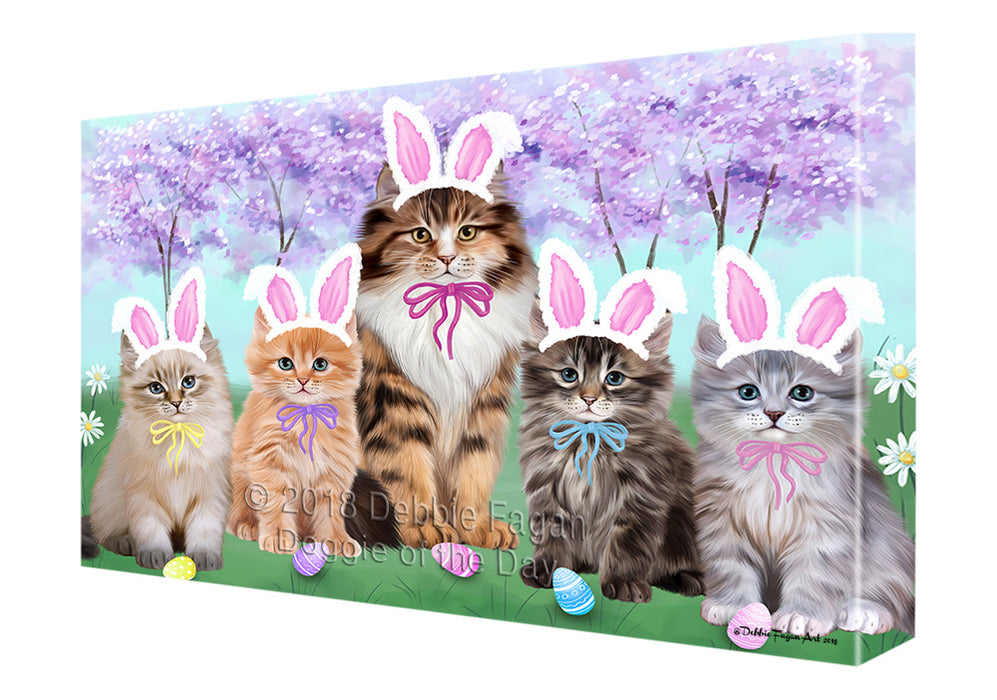 Easter Holiday Siberian Cats Canvas Print Wall Art Décor CVS134828