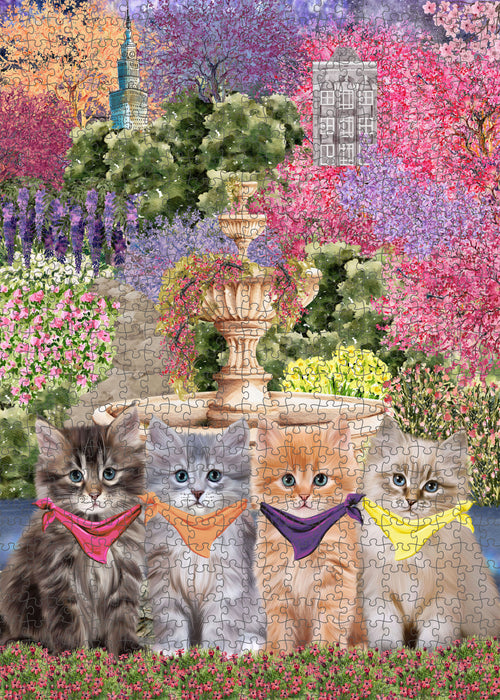 Siberian Cats Jigsaw Puzzle: Explore a Variety of Designs, Interlocking Halloween Puzzles for Adult, Custom, Personalized, Pet Gift for Cat Lovers